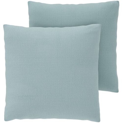 LIVARNO Set van 2 seersucker kussenslopen 50 x 60 cm (Groen)