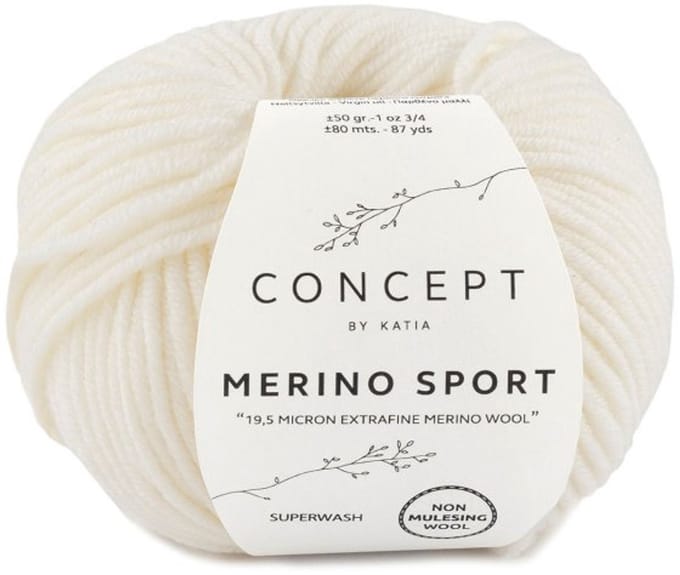 Katia Concept Merino Sport - 03 ecru - Wol Garen