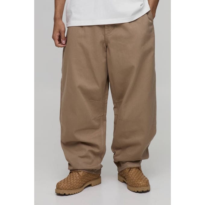 Ballonmodel Broek Met Applicatie Patch In Twill | Khaki | Size 32
