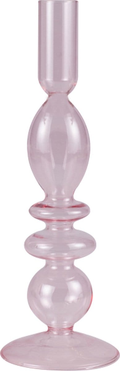 Ginger Ray - Ginger Ray - Roze glazen kaarsenstandaard - 22,5 cm x 7,5 cm