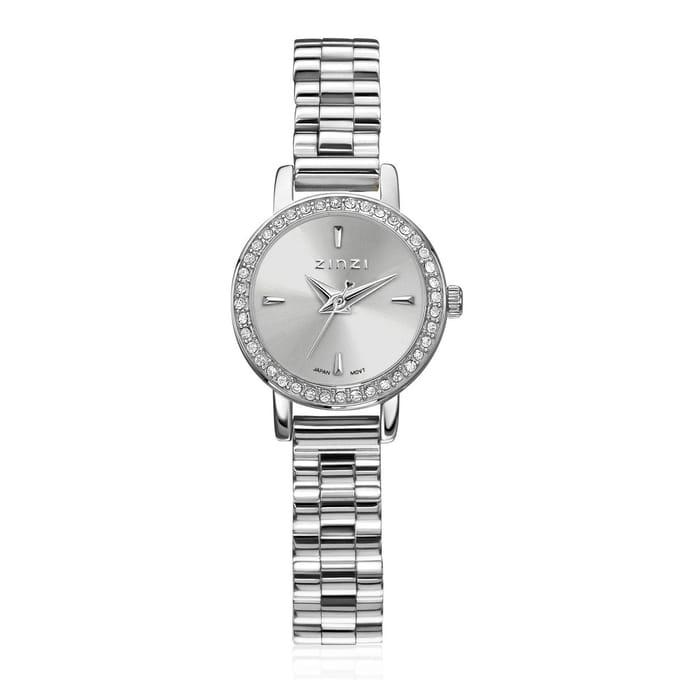 ZINZI Horloge met Witte Zirkonia ZIW3202