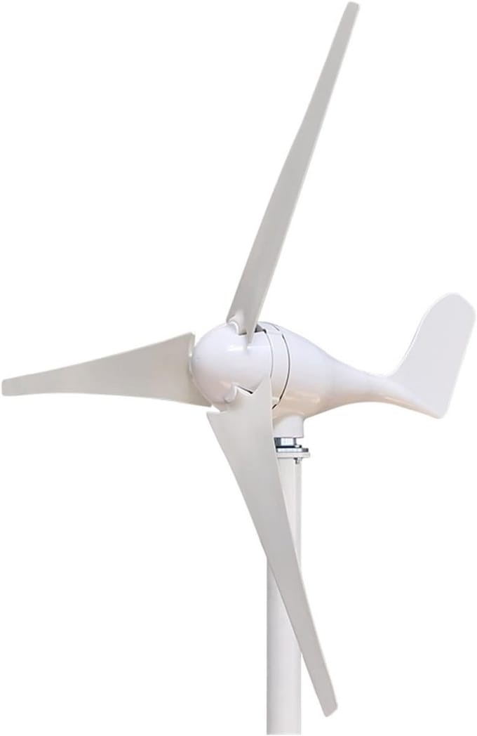 Kleine Windturbine - Energie Generator - Extra Energie - Lage Windsnelheid Start - 200 Watt - Grijs