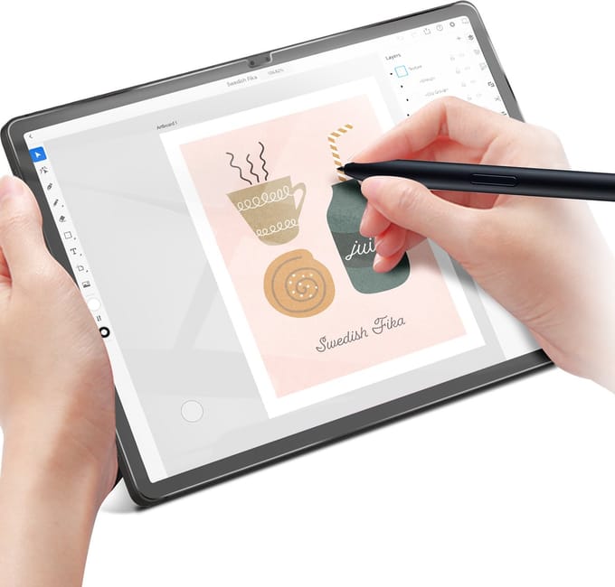 3mk, Schermbeschermer Geschikt voor Samsung Galaxy Tab S9 Plus Papier Effect Set van 2, Transparant