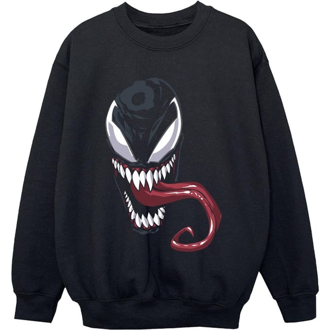 Marvel Jongens Venom Gezicht Sweatshirt (Zwart)