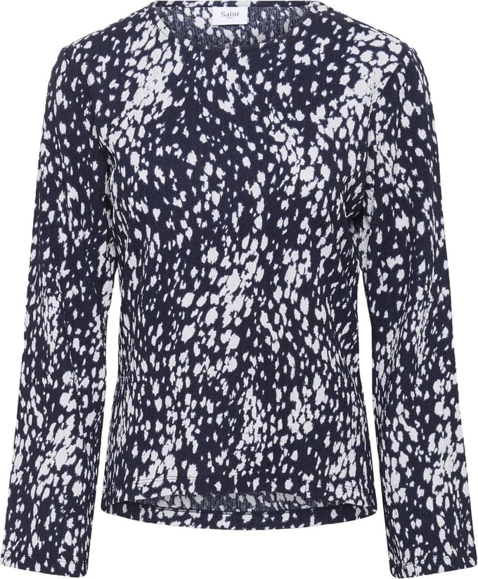 Saint Tropez IlyssaSZ Blouse Dames Blouse - Nightsky Spotty Animal