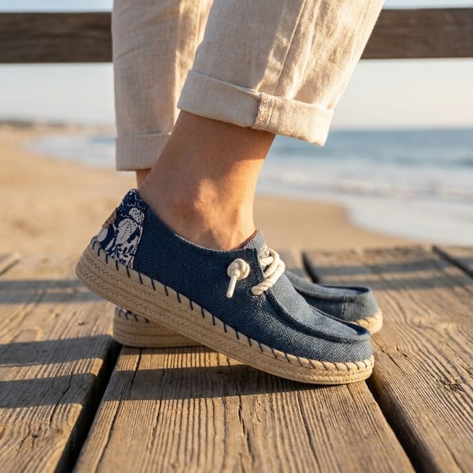 Hey Dude Wendy Instappers blauw Textiel - Maat 37