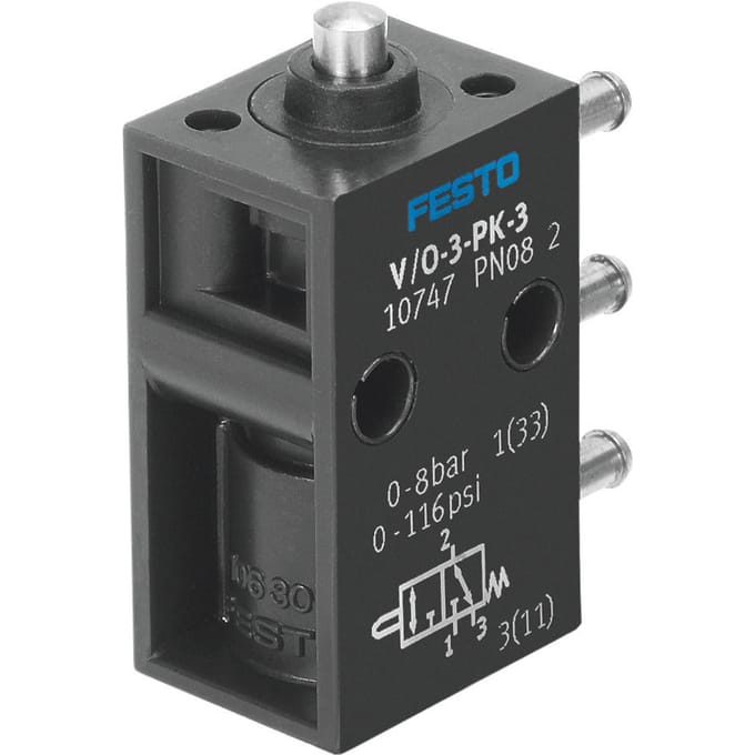Festo 3/2 NO/NC Monostabiele Stang Geactiveerde Ventiel PK-3 80l/min - 10747