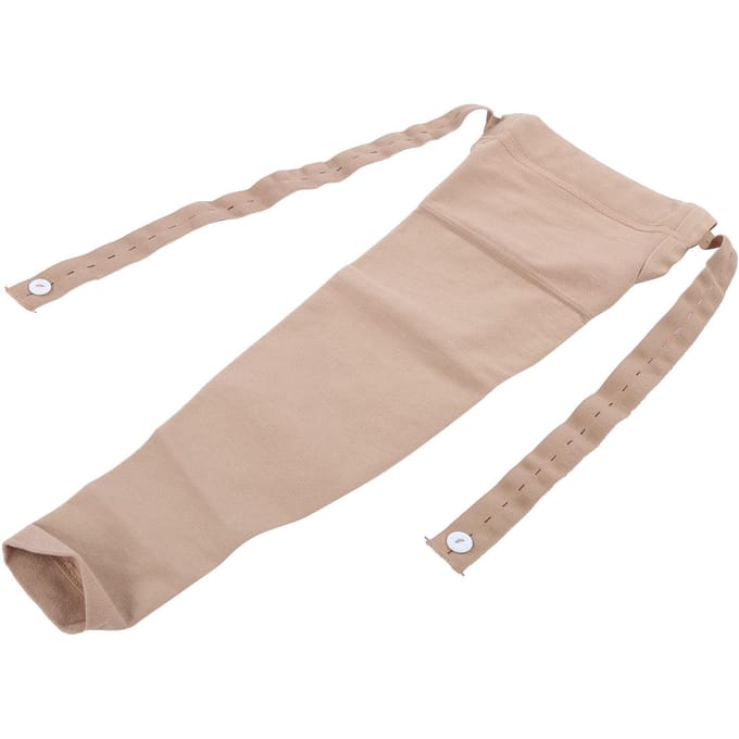 Arm Elastische Mouw Compressie Elleboogsteun Brace Voorkom Zwelling Schouderbeschermer beige