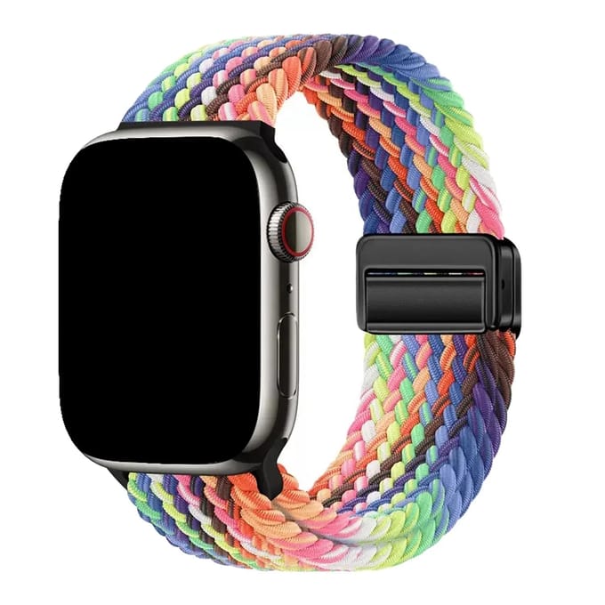 2+1 | Apple Watch Bandje Zyra - Nylon - Regenboog