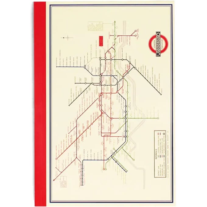 a5 notitieblok Rex London TfL Plan Métro