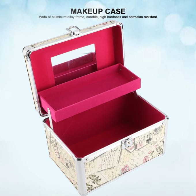 Professionele Grote Capaciteit Beauty Cosmetica Koffer Wimperverlenging Tools Lege Opbergdoos white
