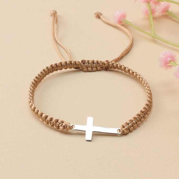 VANDAAG VERZONDEN - Armband - Kruis - Christelijk - Handmade - Koper/ Goud
