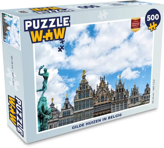 Puzzel Gilde huizen in België - Legpuzzel - Puzzel 500 stukjes
