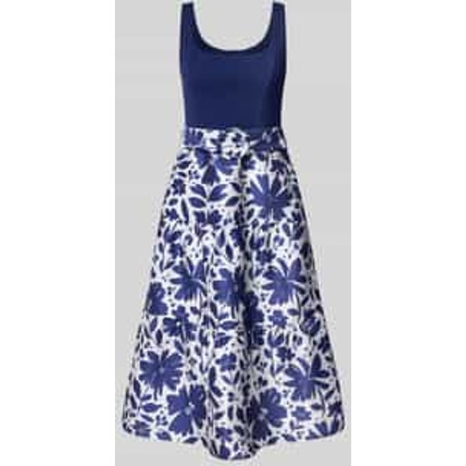 Cocktailjurk in 2-in-1-look met steekzakken