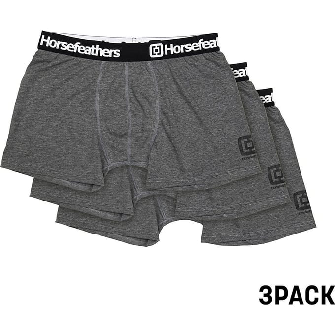 Horsefeathers Dynasty 3pack Boxershorts (heide Antraciet) - M