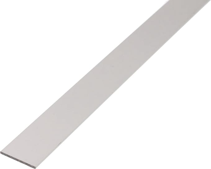 Aluminium Buis Plat Zilver Geanodiseerd 1000 x 25 x 2 mm Profiel
