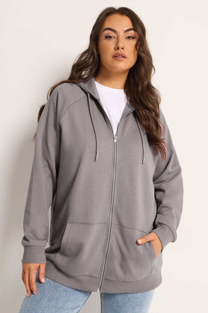 Yours Mauve Hoodie Met Ritssluiting Size 42