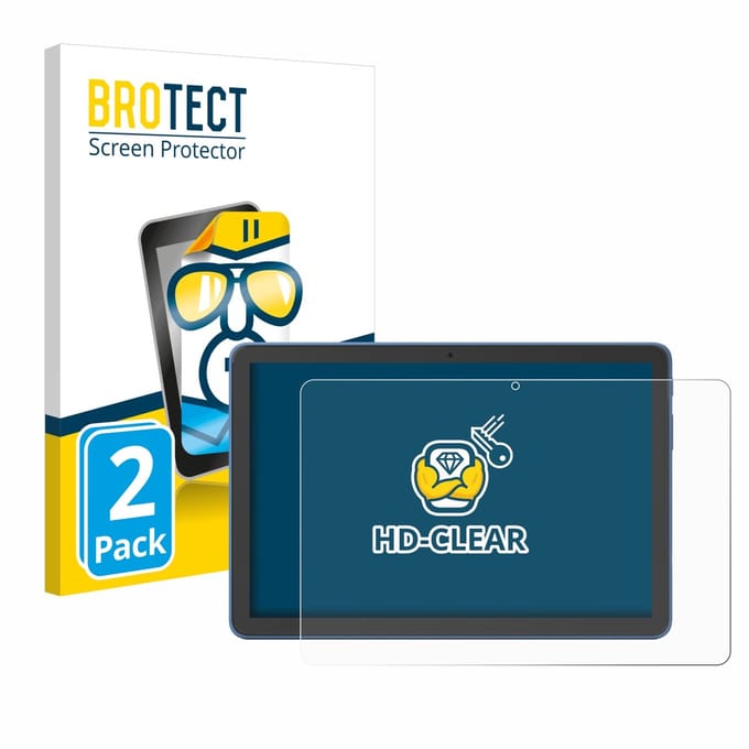 BROTECT - Screenprotector voor Amazon Fire HD 10 2023 (13. Gen.) - Folie Beschermfolie transparant 2 Stuks