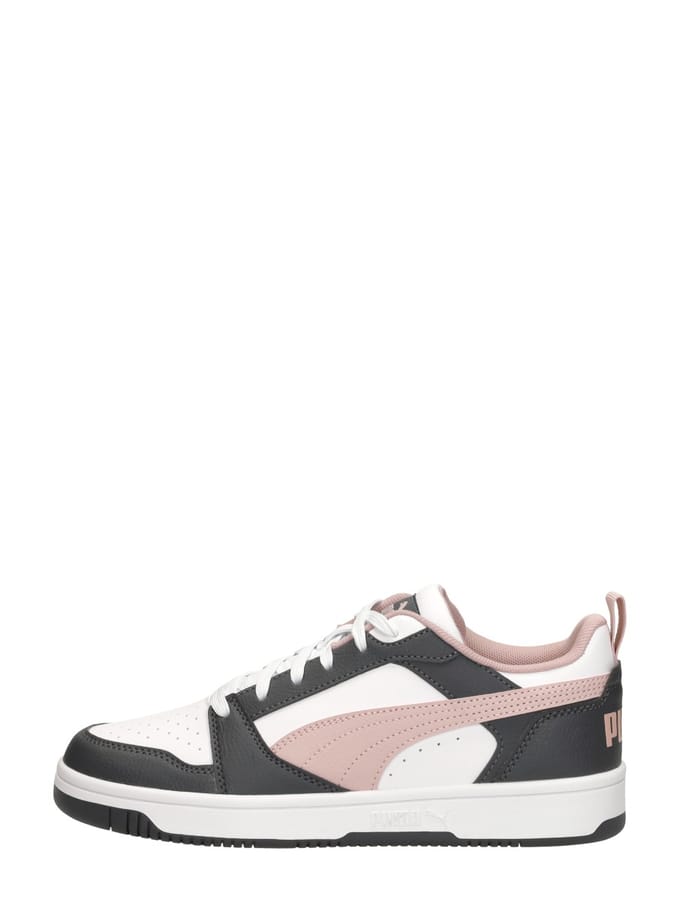 PUMA Rebound v6 Low Unisex Sneakers - Strong Gray-Mauve Mist-PUMA White