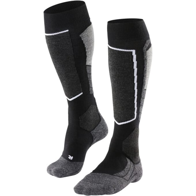 FALKE SK2 warm dik wol functioneel materiaal skisokken dames zwart - maat 41-42