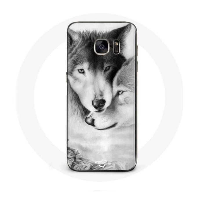 Samsung Galaxy S7 Hoesje Wolf Duo Dieren