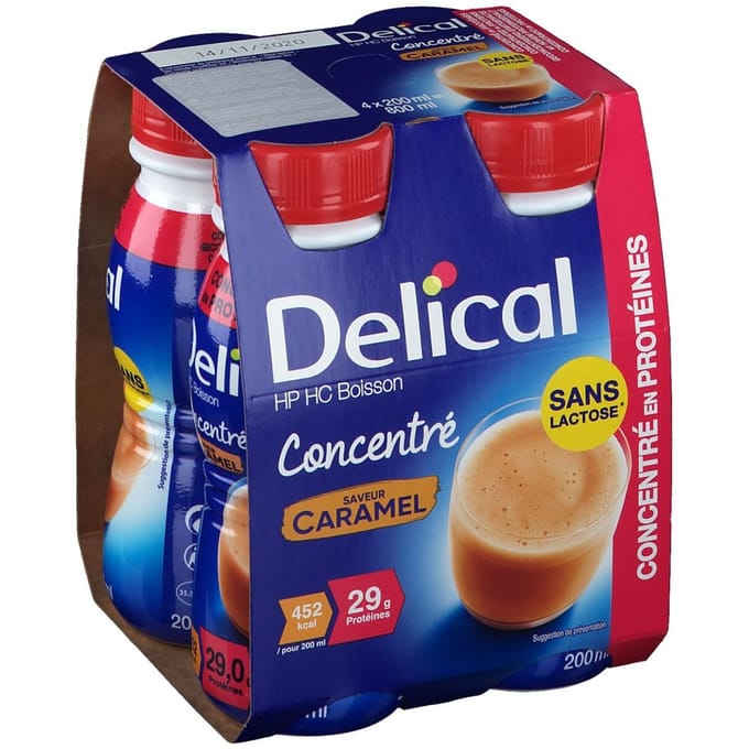 Delical HP HC Drank Geconcentreerde Perzik-Abrikoos 4x200 Drinkbare oplossing