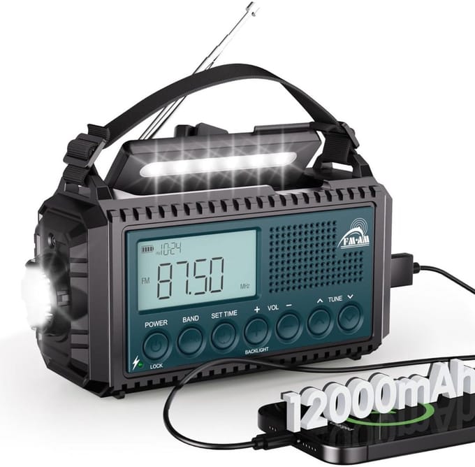 Bouwradio met Accu - Noodradio - DAB