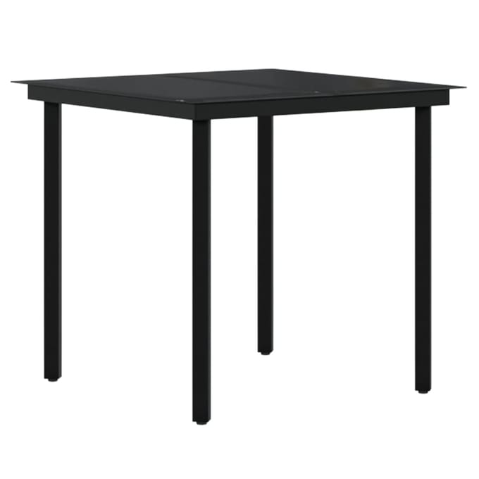 vidaXL - 5-delige - Tuinset - met - kussens - zwart