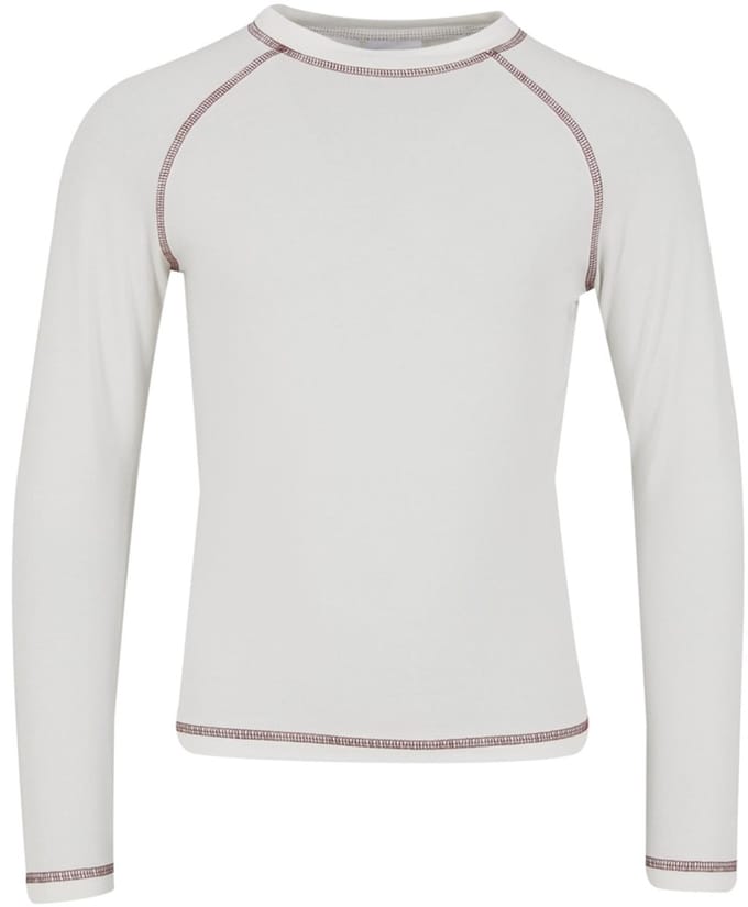 Urban Classics - Contrast Jersey Kinder Longsleeve shirt - Kids 122/128 - Gebroken wit