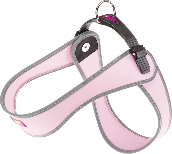 hondentuigje Aglia 6 nylon 57 / 65 cm grijs/roze
