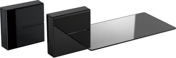 Meliconi Ghost Cube Shelf - Kabelgoot - Modulair Kabelafdeksysteem met Glazen Plank - Zwart