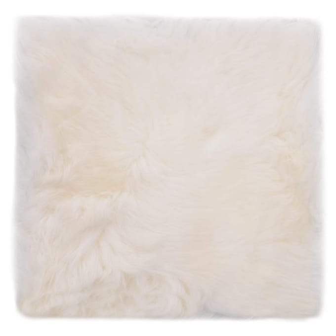 vidaXL - Stoelkussens - 2 - st - 40x40 - cm - echt - schapenvacht - wit