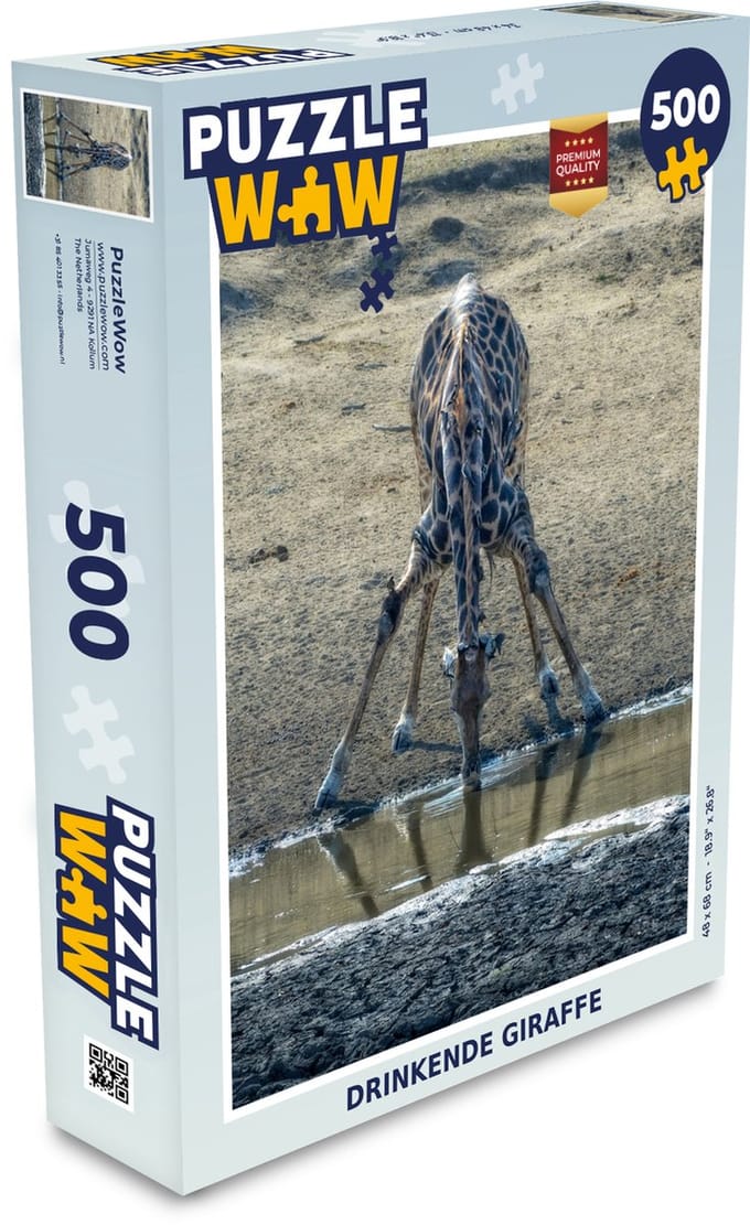 Puzzel Giraf - Dier - Water - Legpuzzel - Puzzel 500 stukjes