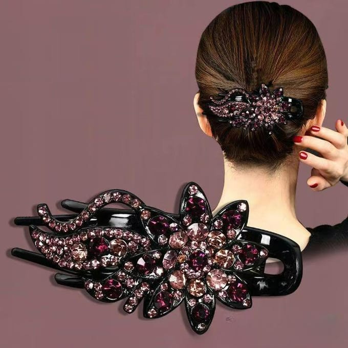 Koreaanse High-End Haarclip voor Vrouwen Elegante Eendenbek Klem & Krultang black