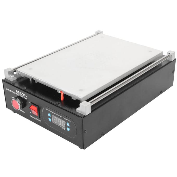 968ZD Scherm Separator Machine 14in 800W Verwarmingsplaat Aluminiumlegering Ingebouwde Vacuümpomp LED black