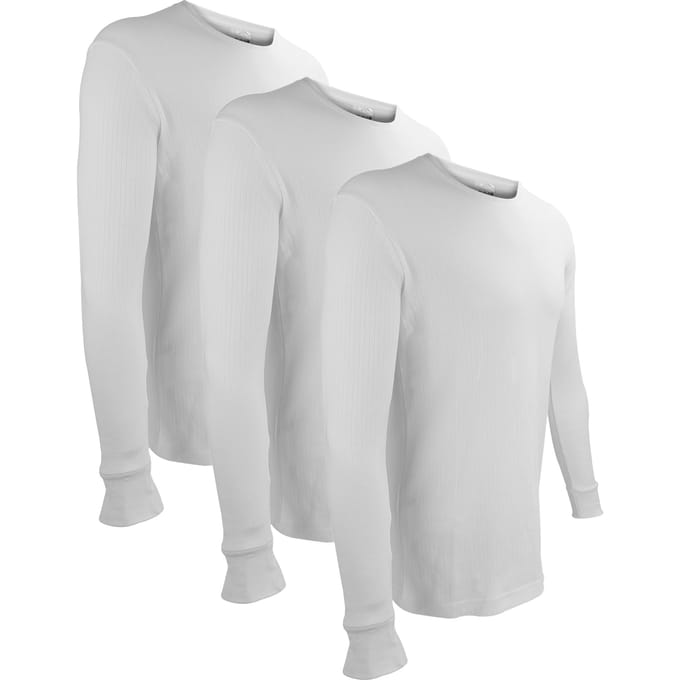 3-Pack Heren Thermisch Ondergoed Top | Winter Basislaag Lange Mouwen Top