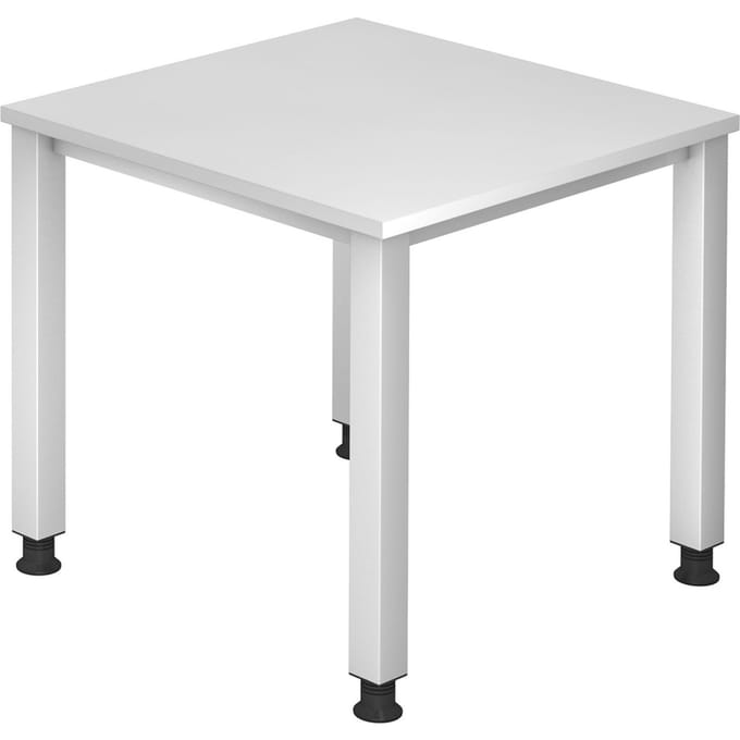 QUEO 8 S | Bureau - Wit 80 x 80 Tafelhoogte I In hoogte verstelbaar
