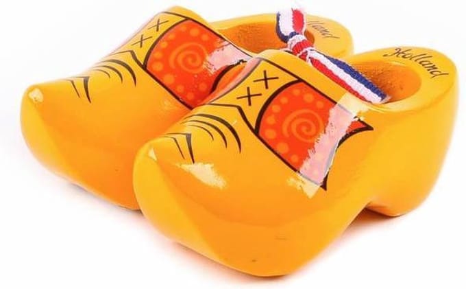 Houten Klomp Paar Holland Boerengeel 10 Cm - Souvenir