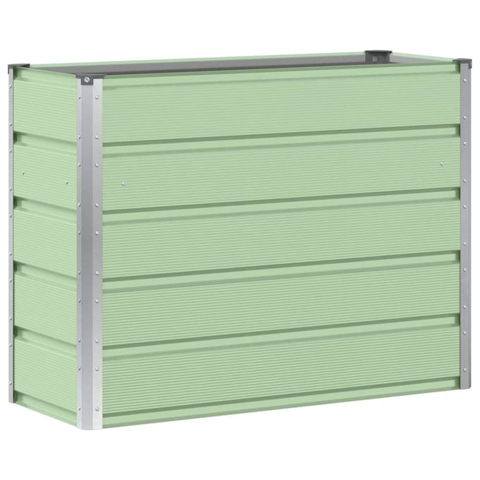 vidaXL - Plantenbak - Groen - 100 - x - 40 - x - 75 - cm - Staal