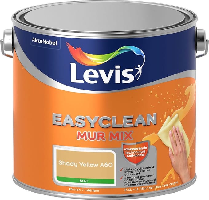 Levis - Easyclean Mur Mat Mix - Shady Yellow A60 - Mengverf - 2,5 L