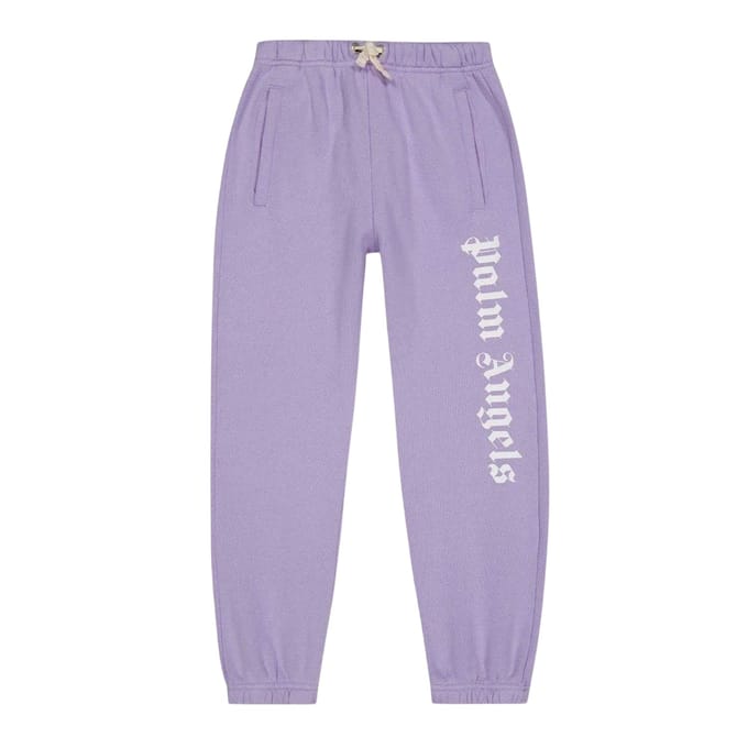 Palm Angels Kinder/Kinder Joggingbroek met logo (Lila/Wit)