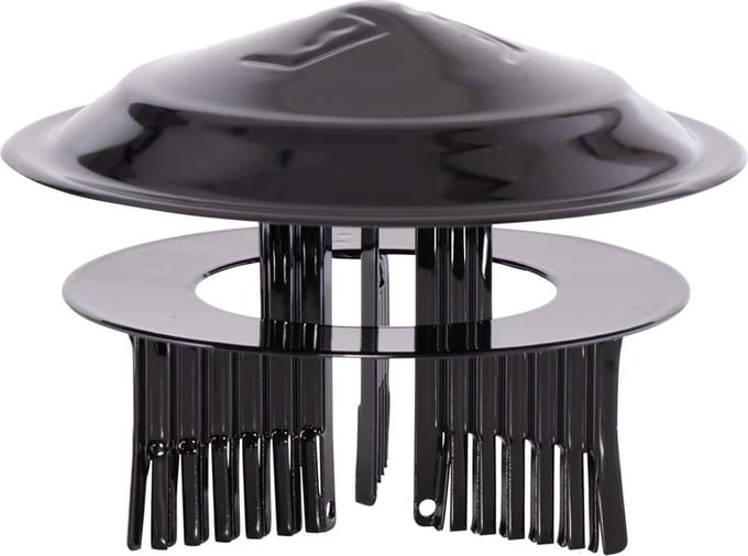 Regenkap Emaille Zwart 80-150mm voor Kachelpijp