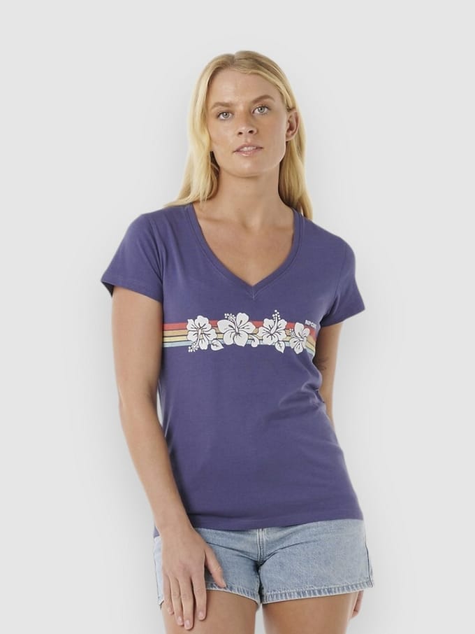 Rip Curl Keepsakes V-Neck T-Shirt blauw