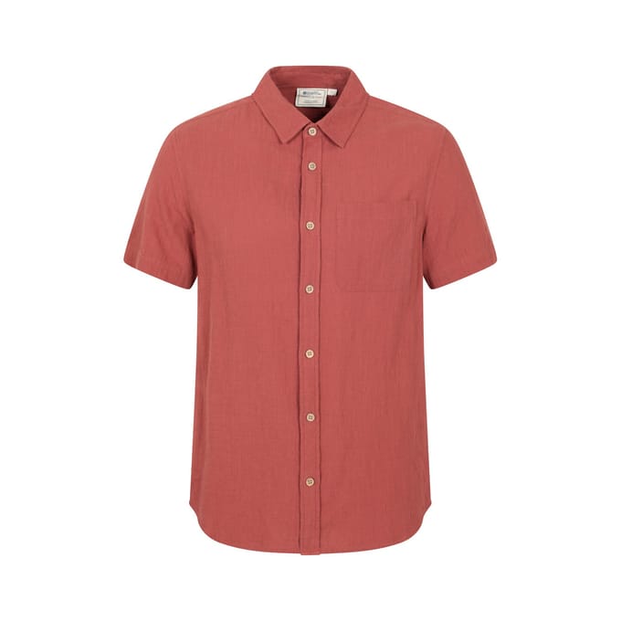 Mountain Warehouse Heren Palm Textuur Korteborzen Shirt (Roest)