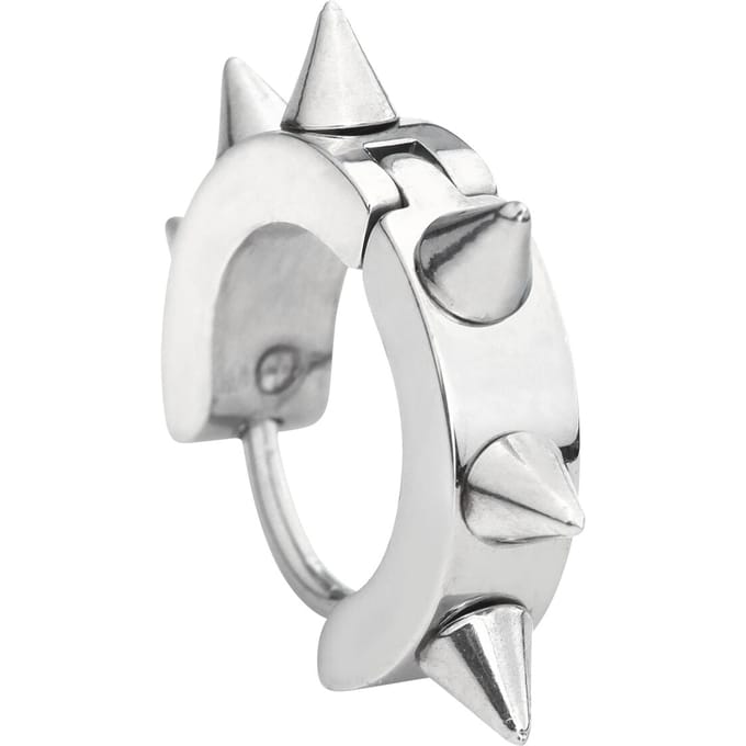 etnox Spikes Unisex Oorbel - zilverkleurig - Standard
