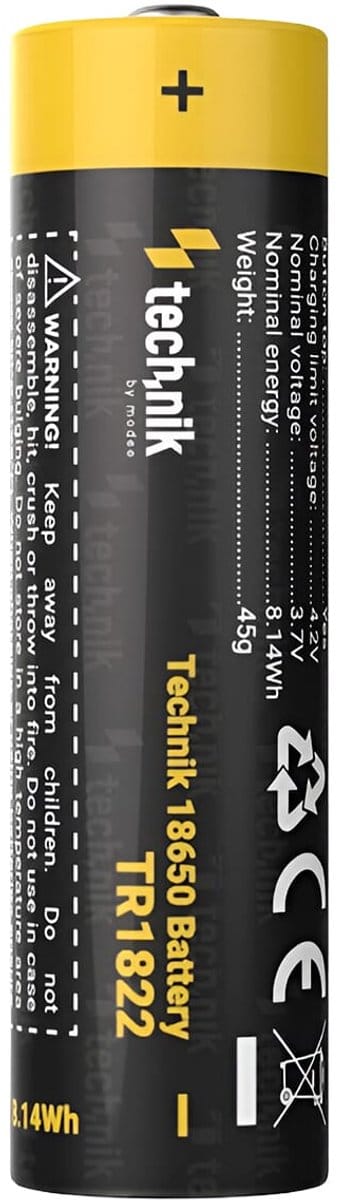 Technik Oplaadbare Lithium Batterij - Li-ion - 18650 / TR1822 - 2200mAh - 3.7V