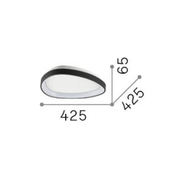 IDEAL LUX LED plafondlamp Gemini wit 42 cm 2700 K aan/uit