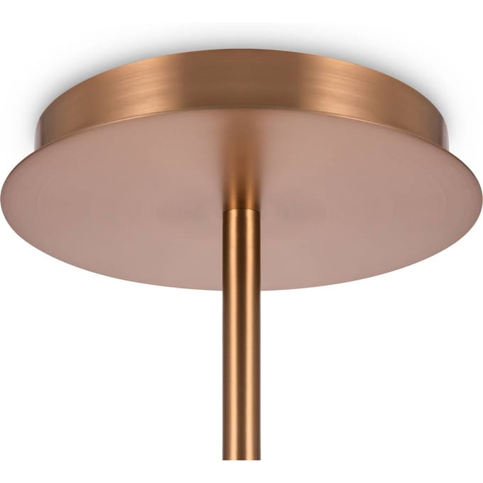 Maytoni hanglamp Erich, messing rosé, glas/metaal 12-lamps.