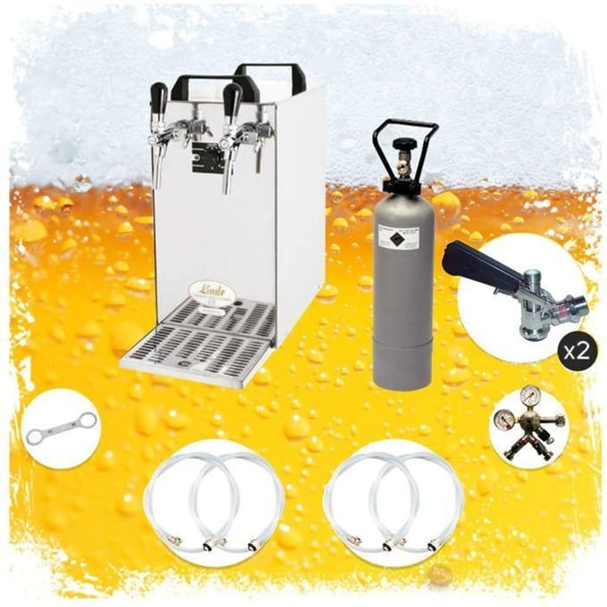 Tireuse à bière - Kontakt - 40 - 50 L/h - Refroidisseur à sec - 2 lignes