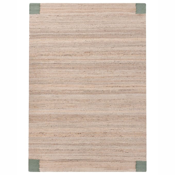AMRAVATI - Vloerkleed - Beige/Groen - 160 x 230 cm - Jute